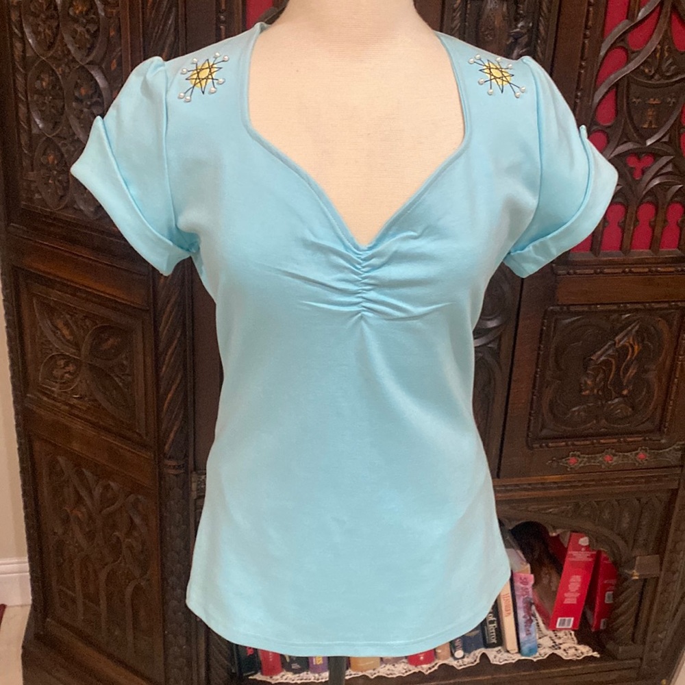 Sourpuss Clothing pinup 40s 50s vintage inspired Sputnik top XL